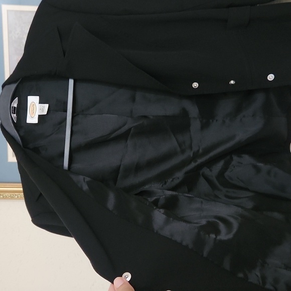 Talbots Stretch Black Blazer Collegiate Preppy Career Luxury Feminine Minimalist - Picture 10 of 16